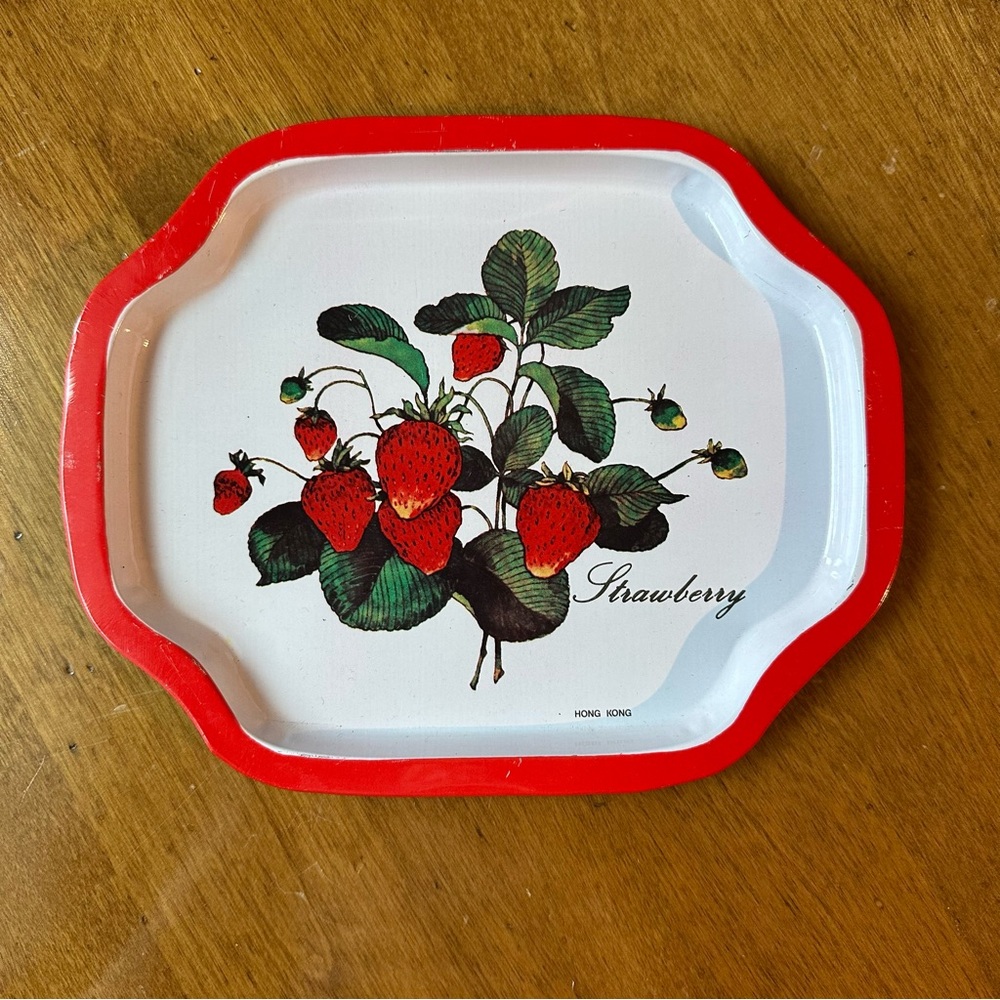 Vintage Strawberry Serving Tray